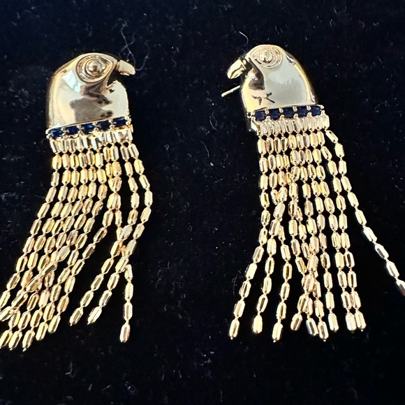 Egyptian Revival Modern Pharaoh Dangle Earrings - Picture 1 of 4